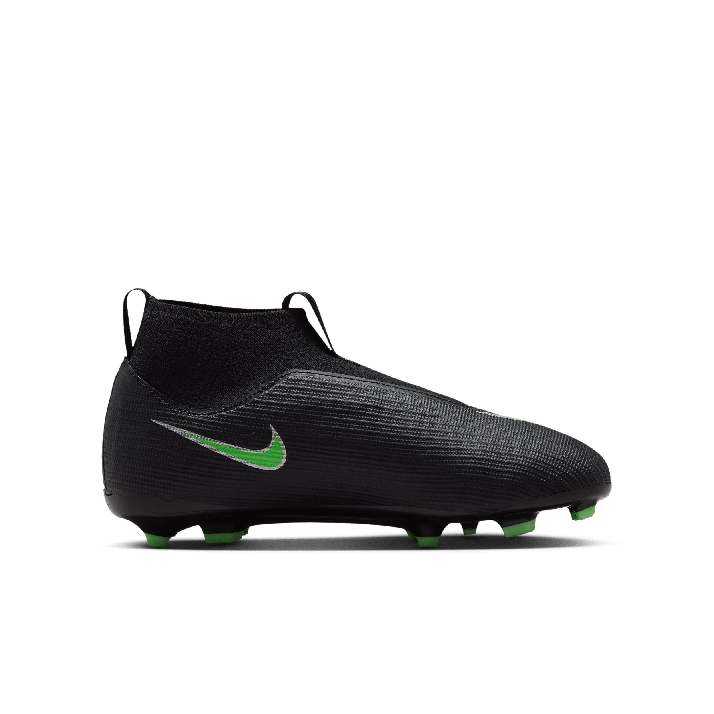 Nike Mercurial Superfly 11 Academy MG "Black/Black/Illusion Green" Grade School Kids' Soccer Cleat - BLACK/BLACK/GREEN
